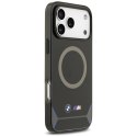 Etui BMW M IML Metal Buttons & Logo MagSafe do iPhone 17 Pro Max czarno-niebieski