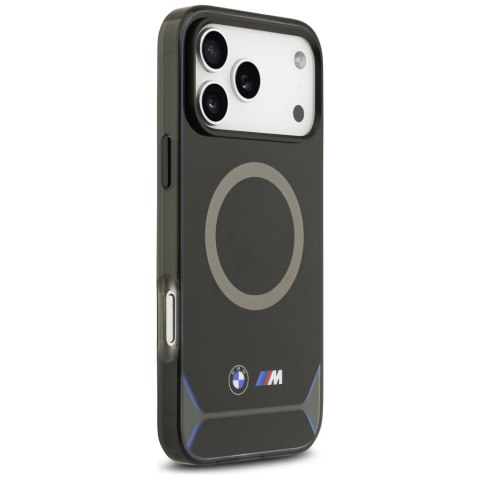Etui BMW M IML Metal Buttons & Logo MagSafe do iPhone 17 Pro Max czarno-niebieski