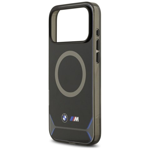 Etui BMW M IML Metal Buttons & Logo MagSafe do iPhone 17 Pro Max czarno-niebieski