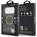 Etui BMW M IML Metal Buttons & Logo MagSafe do iPhone 17 Pro Max czarno-niebieski