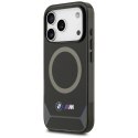 Etui BMW M IML Metal Buttons & Logo MagSafe do iPhone 17 Pro czarno-niebieski