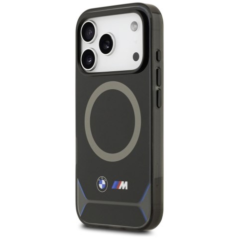 Etui BMW M IML Metal Buttons & Logo MagSafe do iPhone 17 Pro czarno-niebieski