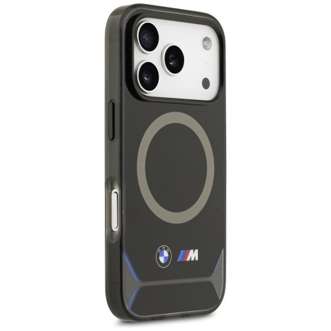 Etui BMW M IML Metal Buttons & Logo MagSafe do iPhone 17 Pro czarno-niebieski