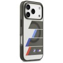 Etui BMW M IML Metal Buttons Tricolor Lines MagSafe do iPhone 17 Pro Max antracyt