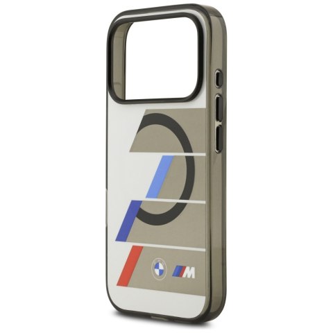 Etui BMW M IML Metal Buttons Tricolor Lines MagSafe do iPhone 17 Pro Max antracyt