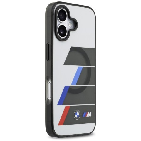 Etui BMW M IML Metal Buttons Tricolor Lines MagSafe do iPhone 17 antracyt