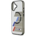 Etui BMW M IML Metal Buttons Tricolor Lines MagSafe do iPhone 17 antracyt