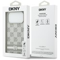 Etui DKNY Checkered with Printed Stripes do iPhone 17 Pro Max beżowy