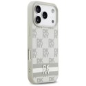 Etui DKNY Checkered with Printed Stripes do iPhone 17 Pro beżowy