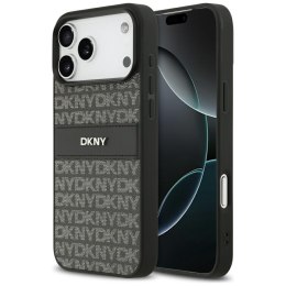 Etui DKNY Repeat Texture Pattern with Tonal Stripe do iPhone 17 Pro Max czarny