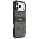 Etui DKNY Repeat Texture Pattern with Tonal Stripe do iPhone 17 Pro Max czarny