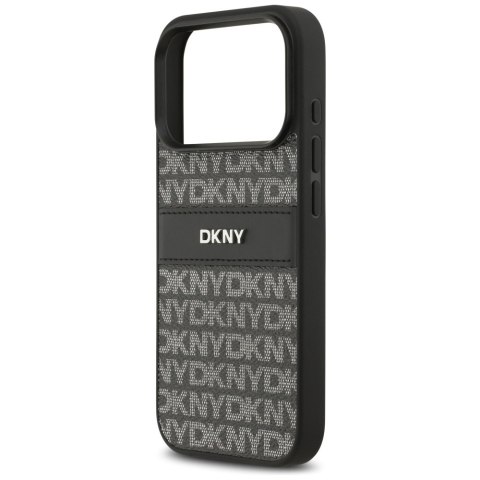 Etui DKNY Repeat Texture Pattern with Tonal Stripe do iPhone 17 Pro czarny