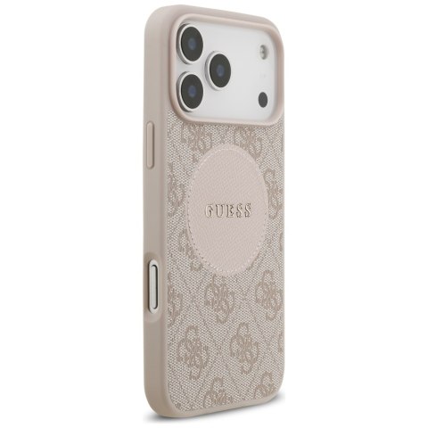 Etui Guess 4G Circle Classic Logo MagSafe do iPhone 17 Pro Max różowy