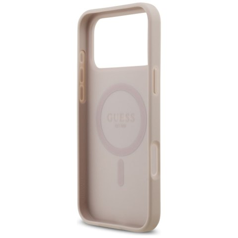 Etui Guess 4G Circle Classic Logo MagSafe do iPhone 17 Pro Max różowy