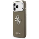 Etui Guess Grained Big 4G Classic Logo do iPhone 17 Pro Max brązowy