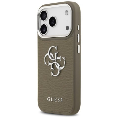 Etui Guess Grained Big 4G Classic Logodo iPhone 17 Pro brązowy
