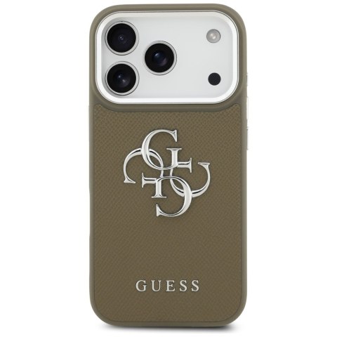 Etui Guess Grained Big 4G Classic Logodo iPhone 17 Pro brązowy