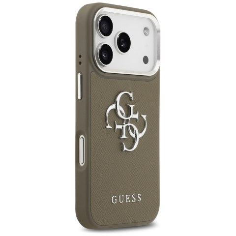 Etui Guess Grained Big 4G Classic Logodo iPhone 17 Pro brązowy