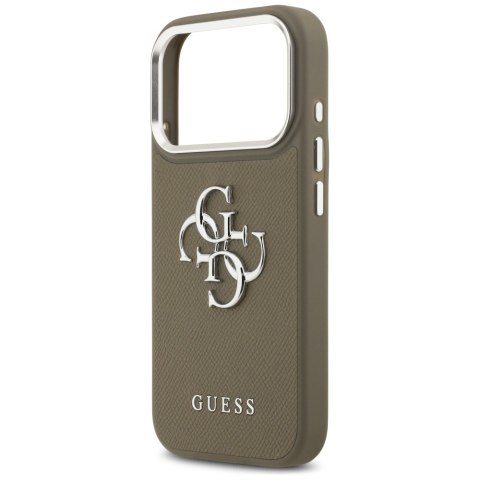 Etui Guess Grained Big 4G Classic Logodo iPhone 17 Pro brązowy