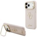 Etui Guess Grained Big 4G & Stand Camera do iPhone 17 Pro Max różowy