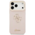 Etui Guess Grained Big 4G & Stand Camera do iPhone 17 Pro Max różowy