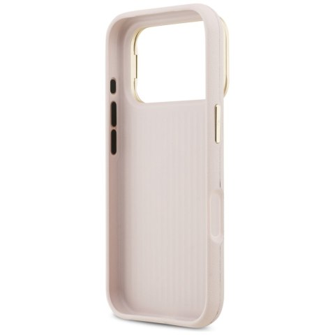 Etui Guess Grained Big 4G & Stand Camera do iPhone 17 Pro różowy