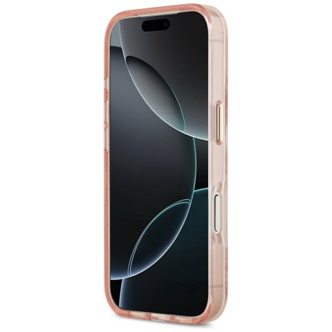 Etui Guess Jungle Tonal Triangle MagSafe do iPhone 17 Pro różowy