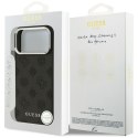 Etui Guess Peony Hot Stamp Script MagSafe do iPhone 17 Pro Max czarny