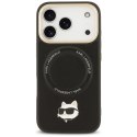 Etui Karl Lagerfeld Big Strap Choupette Metal Logo MagSafe do iPhone 17 Pro czarny