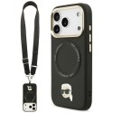 Etui Karl Lagerfeld Big Strap Karl Metal Logo MagSafe do iPhone 17 Pro Max czarny