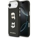 Etui Karl Lagerfeld FW Grained Karl & Choupette Heads Pins & Logo do iPhone Air czarny