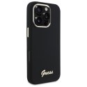 Guess GUHCP16LSMBSLK iPhone 16 Pro 6.3" czarny/black hardcase Silicone Script Metal Logo & Frame