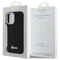Guess GUHCP16MSMBSLK iPhone 16 Plus 6.7" czarny/black hardcase Silicone Script Metal Logo & Frame