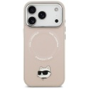 Etui Karl Lagerfeld Choupette Pin MagSafe do iPhone 17 Pro różowy