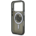 Etui Karl Lagerfeld IML Glitter Karl & Choupette Sketch Logo MagSafe do iPhone 17 Pro czarny