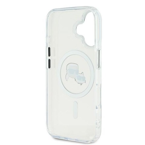 Karl Lagerfeld KLHMP16MHLSKCH iPhone Plus 6.7" biały/white hardcase IML Metal Karl&Choupette Head MagSafe