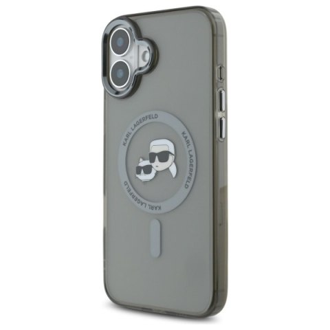 Karl Lagerfeld KLHMP16MHLSKCK iPhone Plus 6.7" czarny/black hardcase IML Metal Karl&Choupette Head MagSafe