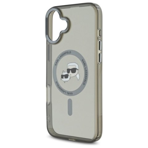 Karl Lagerfeld KLHMP16MHLSKCK iPhone Plus 6.7" czarny/black hardcase IML Metal Karl&Choupette Head MagSafe