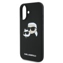Karl Lagerfeld KLHMP16SSKCHPPLK iPhone 16 6.1" czarny/black hardcase Silicone Double Heads Print MagSafe