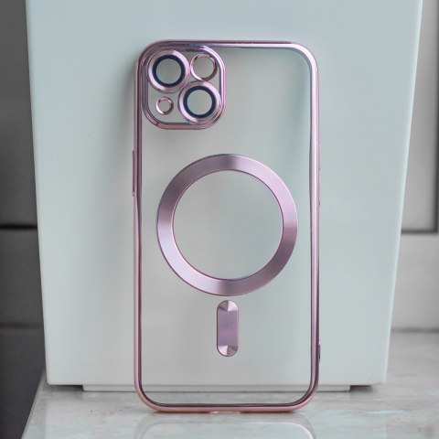 Nakładka Color Chrome Mag do iPhone 17 Pro Max 6,9" różowo-złota open ring