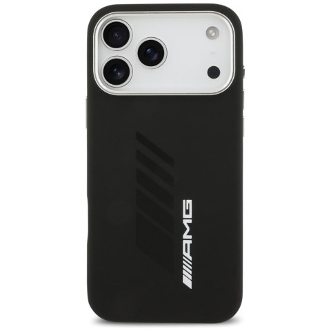 Etui AMG Silicone Oversize Rhombs MagSafe do iPhone 17 Pro Max czarny