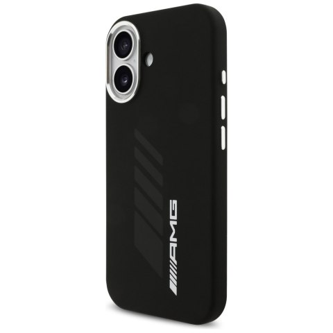 Etui AMG Silicone Oversize Rhombs MagSafe do iPhone 17 czarny