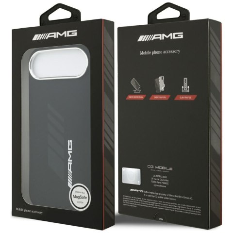 Etui AMG Silicone Oversize Rhombs MagSafe do iPhone Air czarny