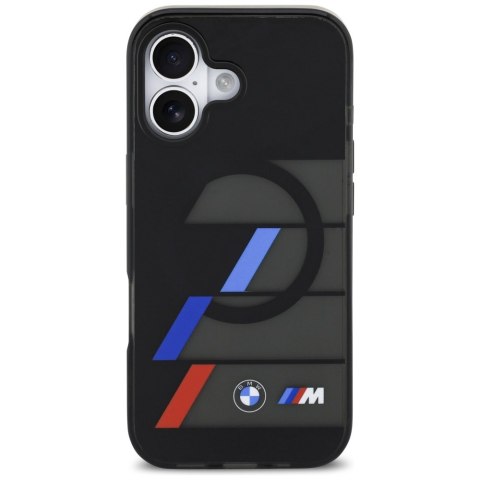 Etui BMW M IML Metal Buttons Tricolor Lines MagSafe do iPhone 17 czarny