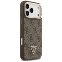 Etui Guess 4G PU Triangle Logo & Stand Camera Magsafe do iPhone 17 Pro Max brązowy