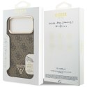 Etui Guess 4G PU Triangle Logo & Stand Camera Magsafe do iPhone 17 Pro Max brązowy