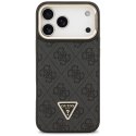 Etui Guess 4G PU Triangle Logo & StandCamera Magsafe do iPhone 17 Pro Max czarny