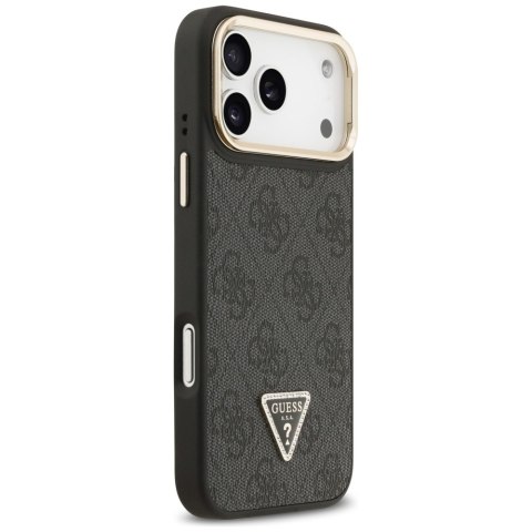 Etui Guess 4G PU Triangle Logo & StandCamera Magsafe do iPhone 17 Pro Max czarny