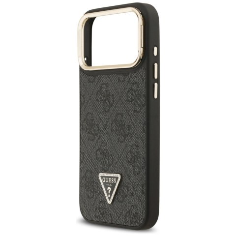 Etui Guess 4G PU Triangle Logo & StandCamera Magsafe do iPhone 17 Pro Max czarny