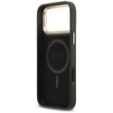 Etui Guess 4G PU Triangle Logo & StandCamera Magsafe do iPhone 17 Pro Max czarny